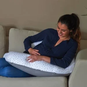 Coussin De Maternité Et D’allaitement évolutif CANDIDE Multirelax+ Gris/imprimé étoiles – Candide 16