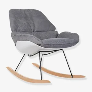 Fauteuil à Bascule CHILDHOME Rocking Chaise Lounge Blanc + Gris – Childhome 7