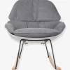 Fauteuil à Bascule CHILDHOME Rocking Chaise Lounge Blanc + Gris – Childhome 22