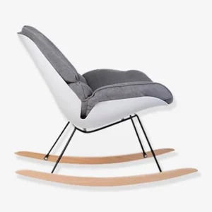 Fauteuil à Bascule CHILDHOME Rocking Chaise Lounge Blanc + Gris – Childhome 9