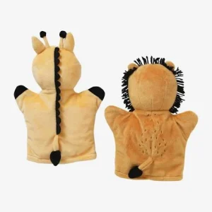 Lot De 2 Marionnettes Velours HANOÏ Jaune Et Marron – Vertbaudet 6