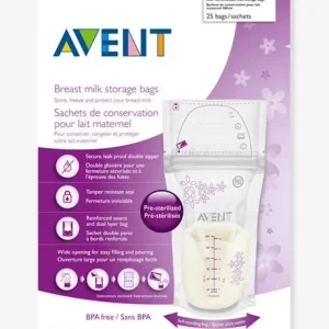 Lot De 25 Sachets De Conservation Pour Lait Maternel Philips AVENT Transparent – Philips Avent 9