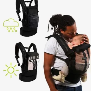 Pack Bundle Porte-bébé + Réhausseur + Cale-tête PhysioCarrier LOVE RADIUS By JE PORTE MON BEBE Noir/anthracite – Love Radius JPMB 14